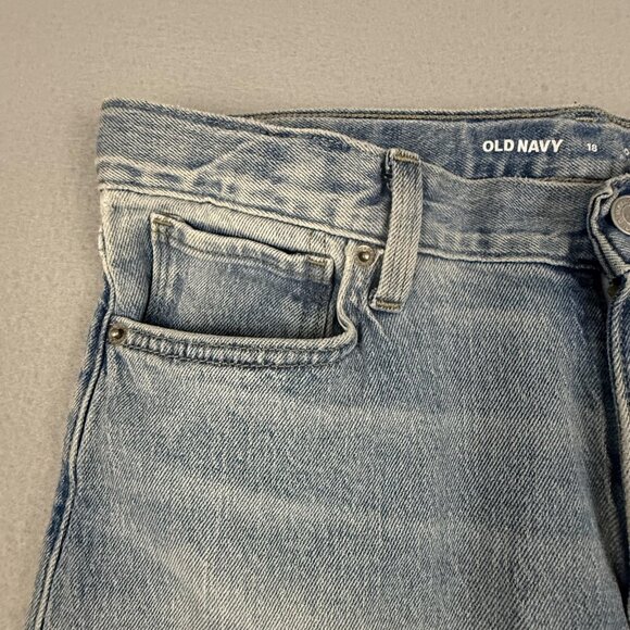 Old Navy Jeans Boys 18 Light Wash Built-In Flex Distressed Adjustable Waist - Picture 11 of 16